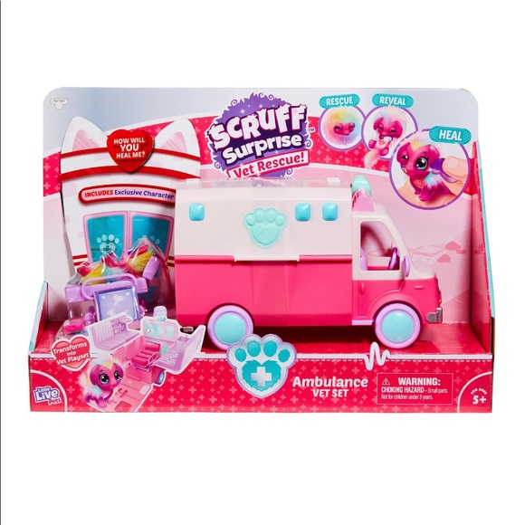 Scruff Surprise Pets Vet Rescue Ambulance - Picture 1 of 5